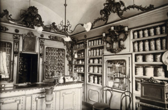 An ornate sixteenth-century pharmacy of S Maria della Scala, Sorrento..., c1890s. Creator: Unknown.
