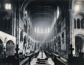 The church of St  Bartholomew the Great; interior view facing East, 1902. Creator: Unknown.