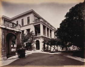 The Hong Kong Club building, Wyndham Street, Hong Kong, c1873. Creator: William Pryor Floyd.