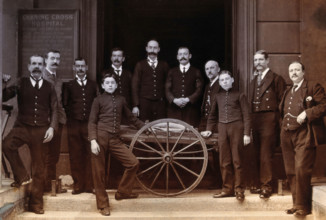 Charing Cross Hospital: portrait of the porters, 1906. Creator: Unknown.
