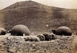 Natal, South Africa: traditional kraal huts, 19th century. Creator: Unknown.
