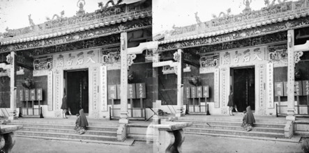 Buddhist temple, Hong Kong, 1868/1871. Creator: John Thomson.