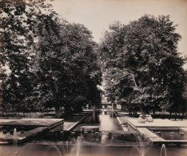 Shalimar, Kashmir: small fountains at the top of a weir, c1870s. Creator: Samuel Bourne.