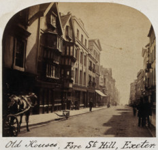 Old houses, Fore St Hill, Exeter. Creator: Unknown.