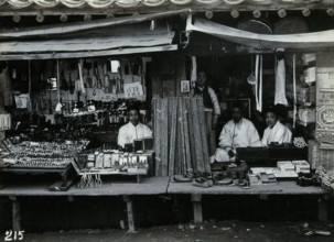 Two shops or market stalls, in Korea, c1900. Creator: Unknown.