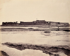 Taku, China: the North Fort on the Peiho River during the Second China War, 1860. Creator: Felice Beato.