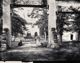 Biyunsi (Temple of Azure Clouds), Beijing: the Jingangta (Diamond Sutra Pagoda), viewed...1871. Creator: John Thomson.