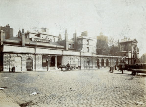 St Bartholomew's Hospital, London: the entrance to Surgery House, c1890. Creator: Unknown.