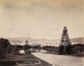 Botanical Gardens, Hong Kong, looking north to the harbour, c1873. Creator: William Pryor Floyd.