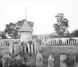 Ayutthaya, Siam (Thailand): the elephant corral, 1865-1866. Creator: John Thomson.