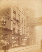 Villiers Street, Strand: the north-east part, including the shop of William Challice...(1890-1899?). Creator: Unknown.