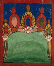 Tibetan fortune telling card. Creator: Unknown.