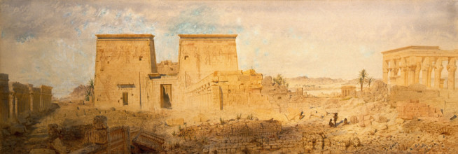 Temples at Philae on the Nile, 1874. Creator: Andrew MacCallum.