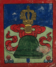Tibetan fortune telling card. Creator: Unknown.