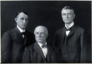 William Worrall Mayo with his sons Charles Horace Mayo (left) and William James Mayo..., 1930/1940. Creator: Unknown.