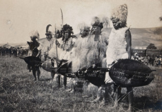 Natal, South Africa: African chiefs at a Zulu wedding at Henley, 1905. Creators: Agnes Henderson, Mrs GG Henderson.