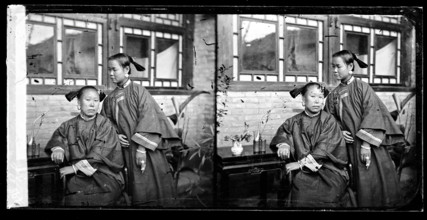 Peking, Pechili province, China: a Manchu lady with her daughter-in-law, 1869. Creator: John Thomson.