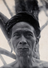 Sarawak: Tama Kulieng, a chief of the Butang Kayan River tribe, c1900.. Creator: Unknown.