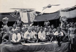Sarawak: a peace-making ceremony between two Kayan tribes, c1900. Creator: Unknown.