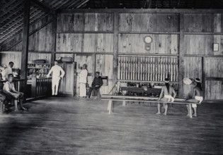 Sarawak: interior of the Baram Fort, c1900. Creator: Unknown.