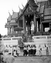 Siam (Thailand): the tonsurate ceremony of Prince Chulalongkorn, day 1, 1866. Creator: John Thomson.