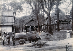 A house being disinfected, during a plague epidemic in Mandalay, 1906. Creator: Unknown.