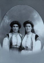 Two Montenegrin women wearing national dress, c1890s. Creator: Unknown.