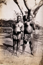 South Africa: two Zulu chiefs: Shingana (half brother of Cetshwayo, the Zulu King)..., 1800-1899. Creator: Unknown.