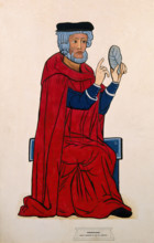 A man in mediaeval costume. Creator: Unknown.