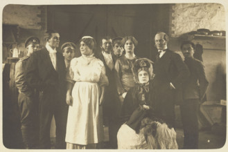Actors performing at a prisoner of war camp in Osnabrück, 1916. Creator: Unknown.