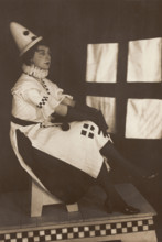 Dan Godfrey dressed in Pierrette costume, performing for "The Timbertown Follies"...(1910-1919?). Creator: Unknown.