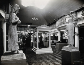 Wellcome Historical Medical Museum, Wigmore Street, London: the galleried Hall of Statuary. Creator: Unknown.