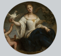 Allegory of Peace-Woman with a Pigeon, 18th century. Creator: Unknown.