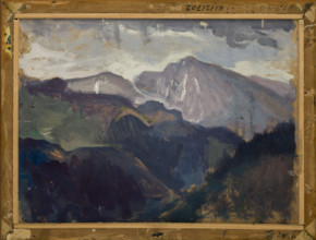 Landscape from the Tatra Mountains-two-sided painting, c1903. Creator: Jan Stanislawski.