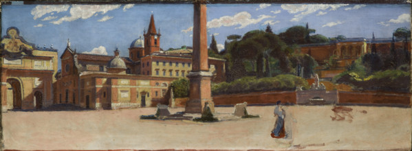 Piazza del Popolo in Rome, c1900. Creator: Aleksander Gierymski.