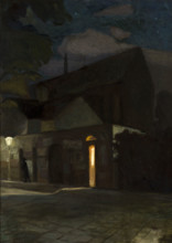 The Domincan Church in Krakow at Night, 1902. Creator: Henryk Szczyglinski.