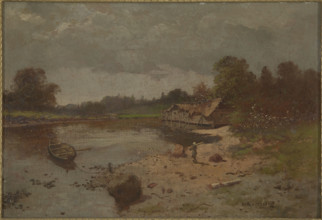 Landscape with a Pond, 1890. Creator: Seweryn Bieszczad.