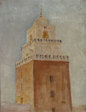 Kairouan (The Minaret of the Mosque of the Barber), 1911. Creator: Jan Ciaglinski.
