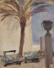 Taormina (Palms near the Hotel), c1890. Creator: Jan Ciaglinski.