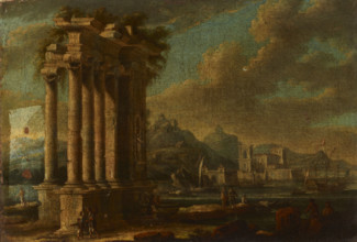 Maritime Landscape with Ruins, 2nd half of 18th century. Creator: Leonardo Coccorante.