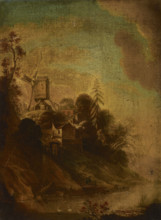 Landscape with a Windmill, 19th century. Creator: Unknown.
