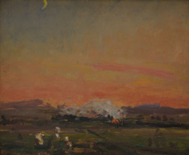 In the Field (Sunset in the Ukraine), 1906. Creator: Jan Stanislawski.