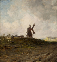 Landscape with a Windmill, c1880. Creator: Antoni Kozakiewicz.