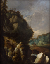 Mountain Landscape (Horseman on a Mountain Path), between 1630-1670. Creator: Unknown.