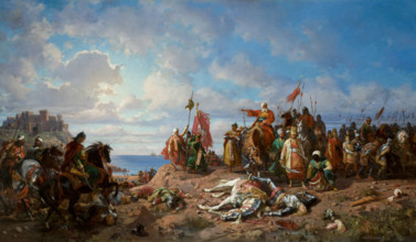 Death of Wladyslaw Jagiellon near Varna, between 1865-1876. Creator: Stanislaus von Chlebowski.
