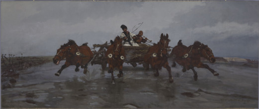 Four-in-Hand, 1881. Creator: Jozef Chelmonski.