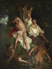 Boys Bathing, 1877. Creator: Kazimierz Pochwalski.