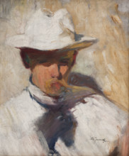 Portrait of Painter Tadeusz Rychter in the Sun, c1925. Creator: Stanislaw Janowski.
