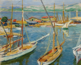 Harbour at Saint-Tropez, 1909. Creator: Jozef Pankiewicz.
