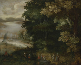 Landscape with the Scene of the Flight to Egypt, before 1615. Creator: Unknown.